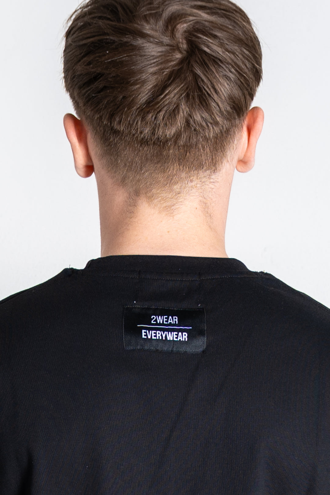 Black Upside Down Puff S/S Tee