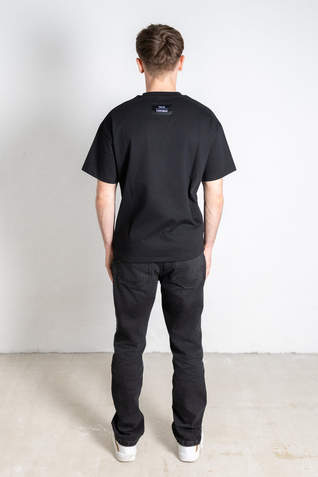 Black Upside Down Puff S/S Tee