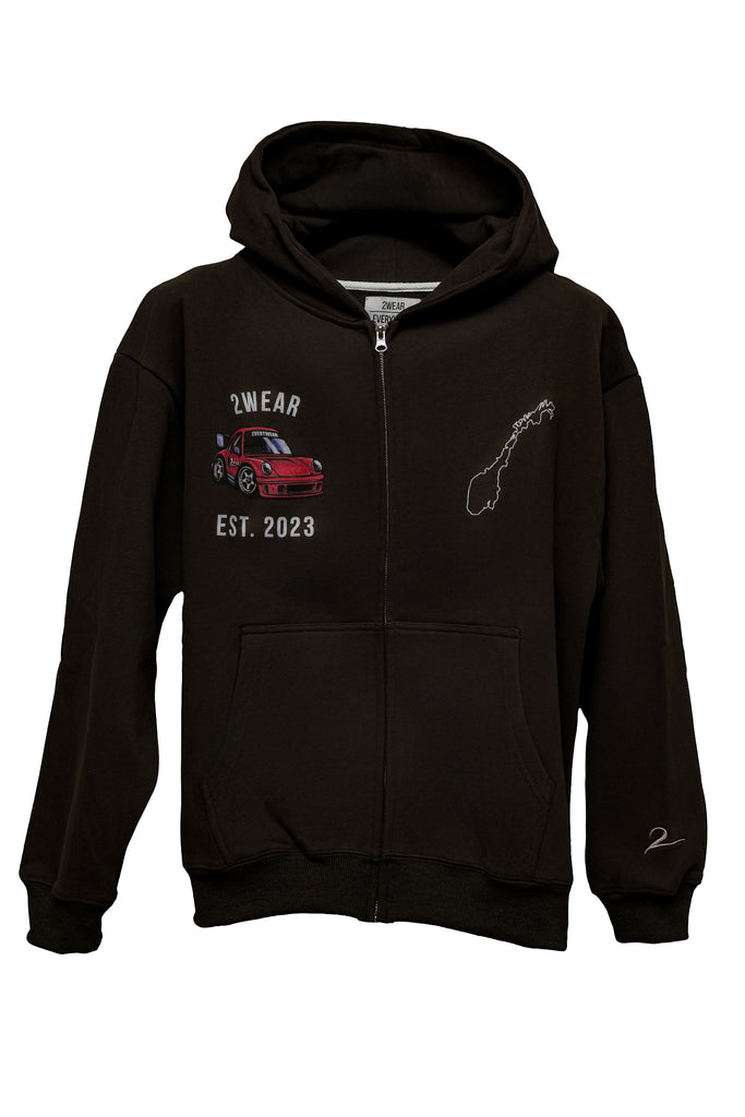 パーカー・フーディ HUECLOSETPigment Stripe Two Way Hooded Zip-Up 25KERO236 パーカー・フーディ HUECLOSETPigment Stripe Two Way Hooded