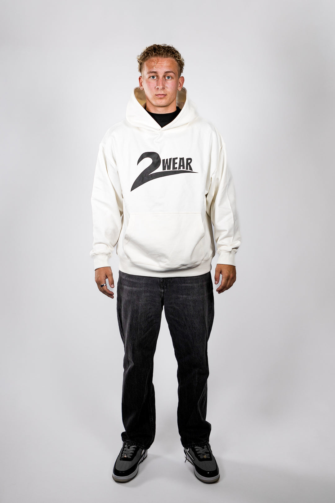 White Big Skate Hoodie