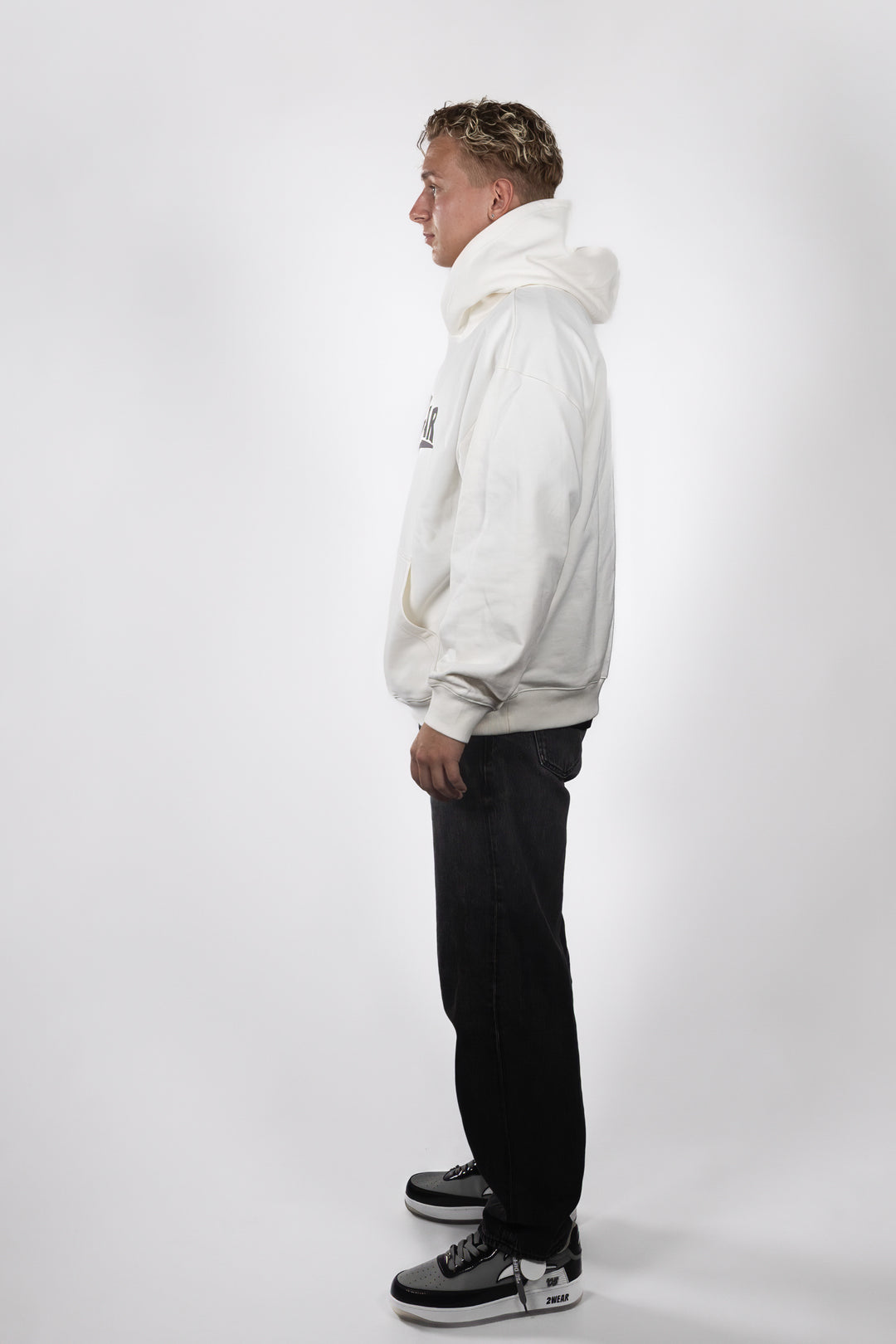 White Big Skate Hoodie